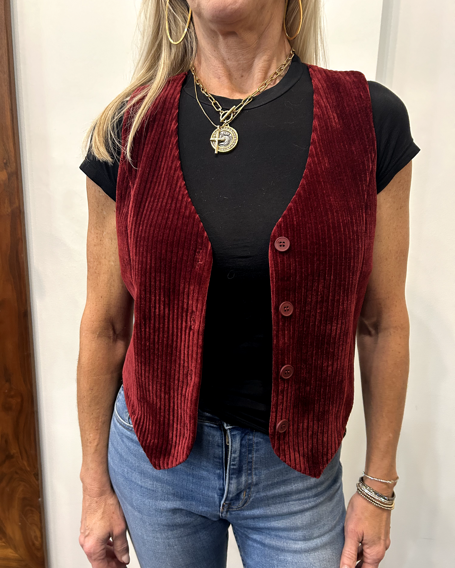 Another Love Cecilia Velvet Vest