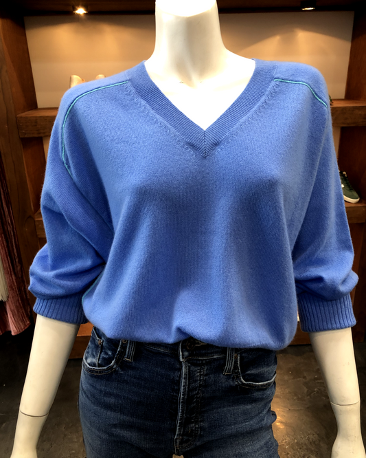 Autumn Cashmere Boxy Vneck w/ Back Yoke