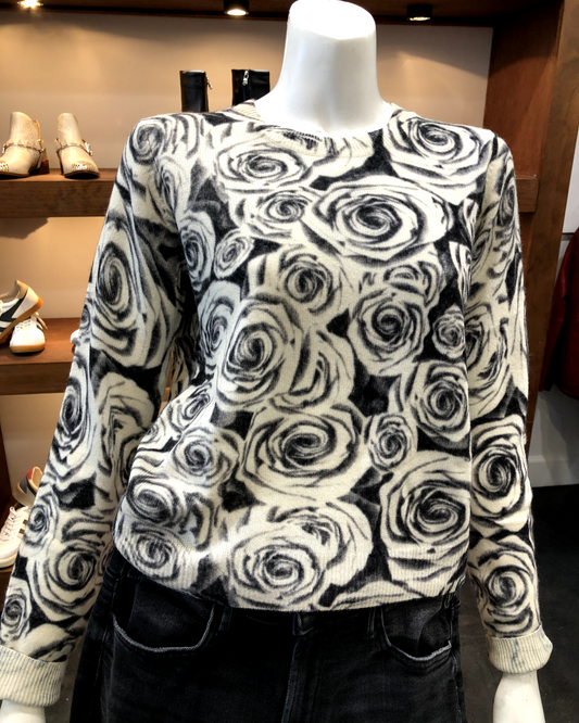 Autumn Cashmere Rose Print Crew