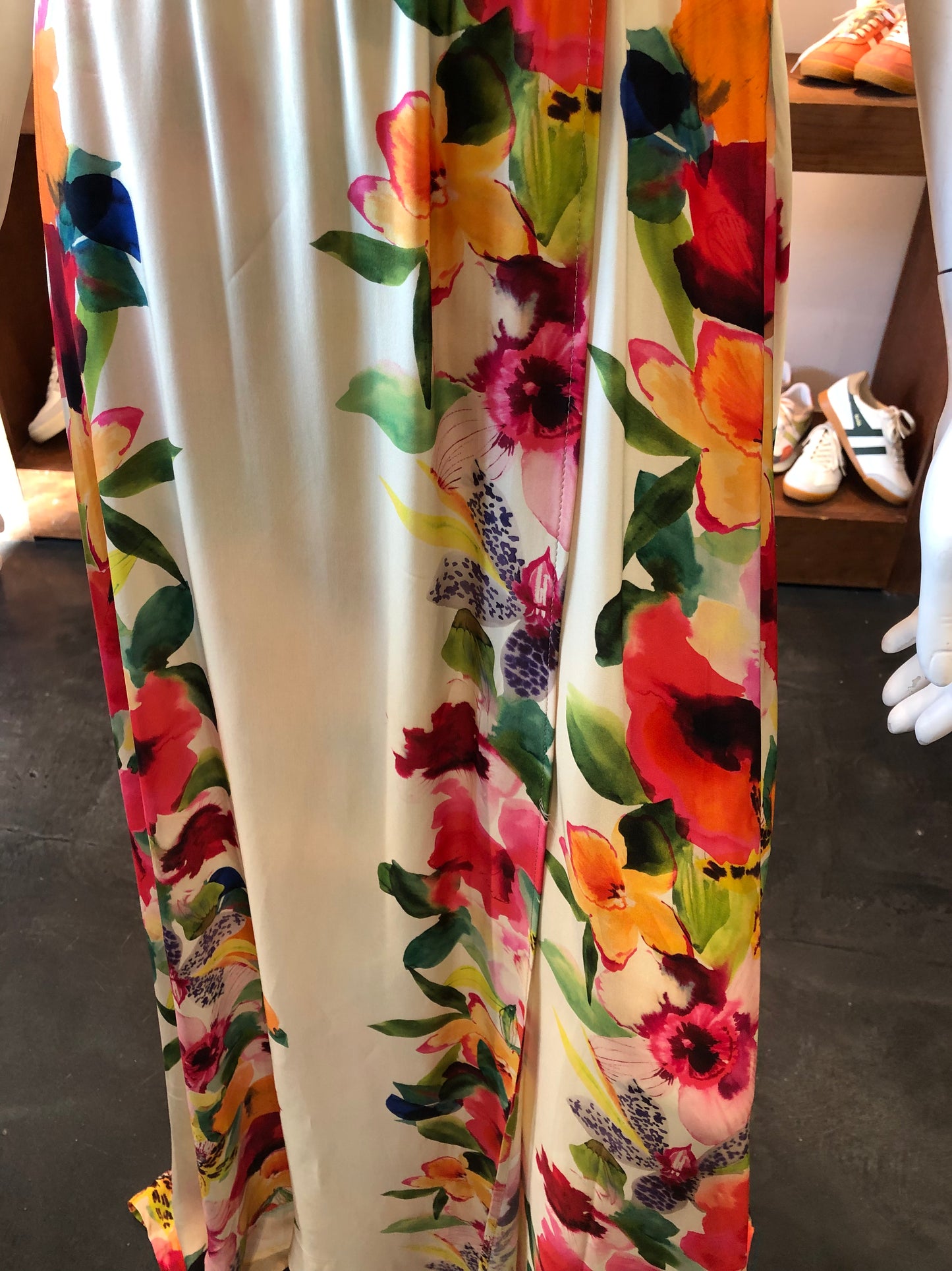 THEO Theia Orchid Print Maxi Therese Dress