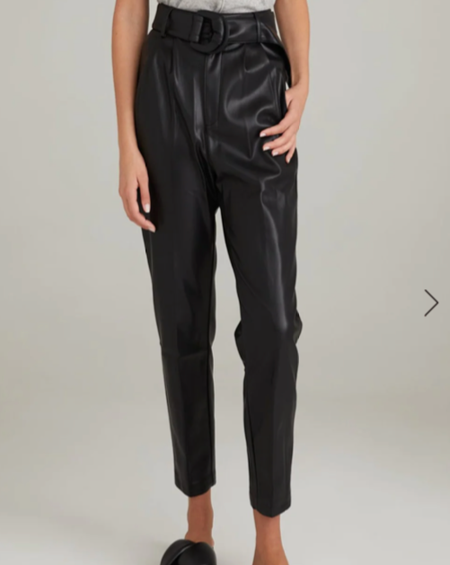 JS71 vegan leather Munich pant