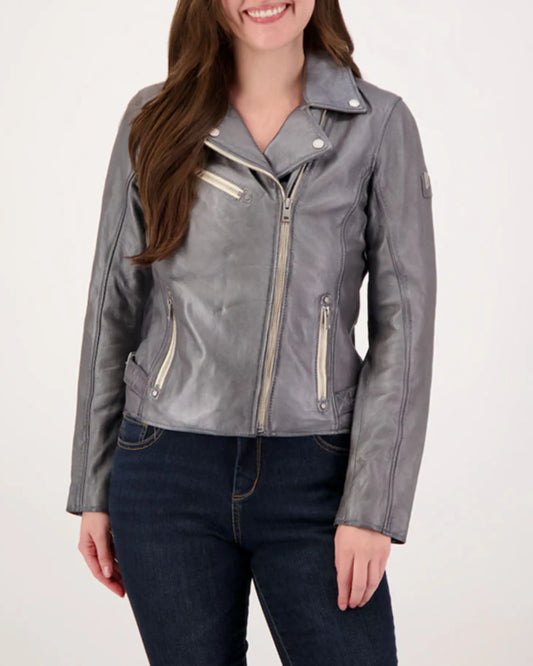 Mauritius Sofia Metallic Leather Jacket