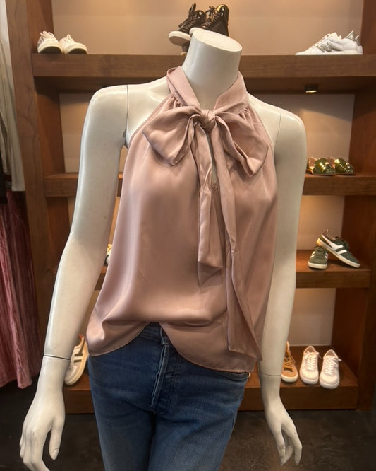 Reset Tie Front Tank Top in Blush