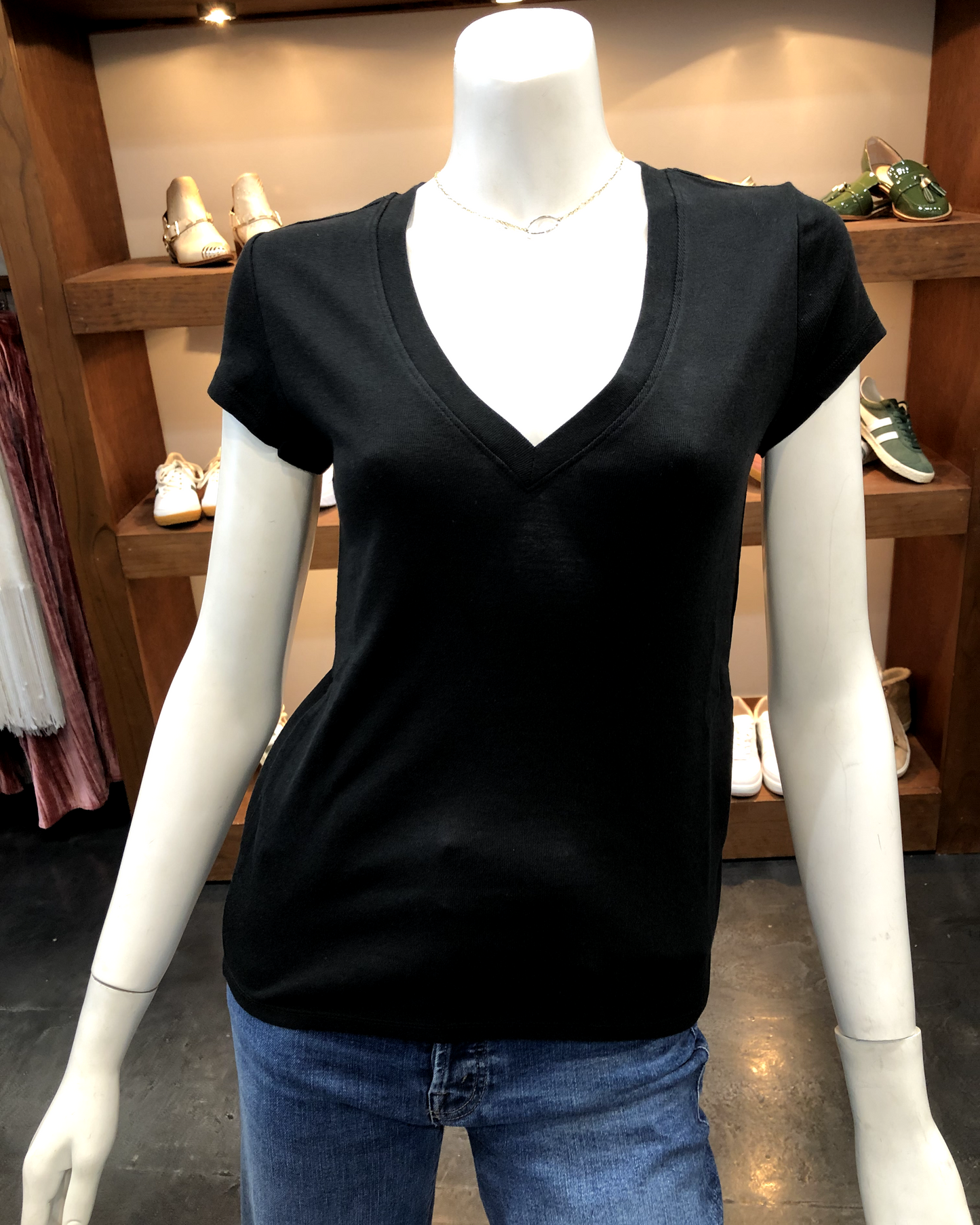 Splendid Faye VNeck Tshirt Black