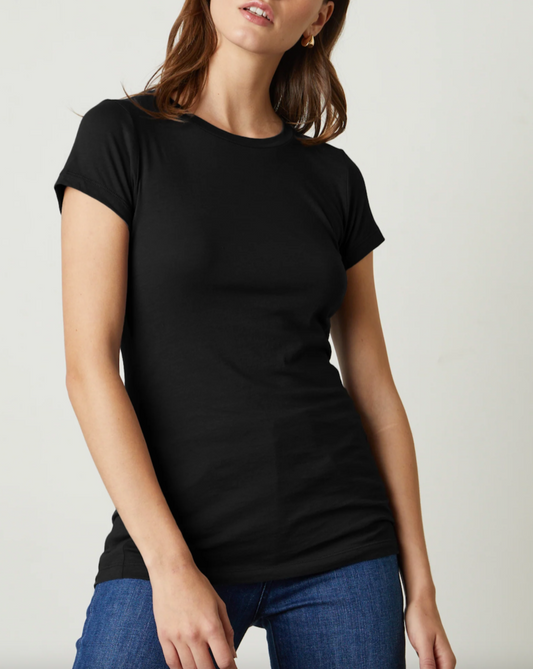 Velvet Jemma Black Crew Neck Top