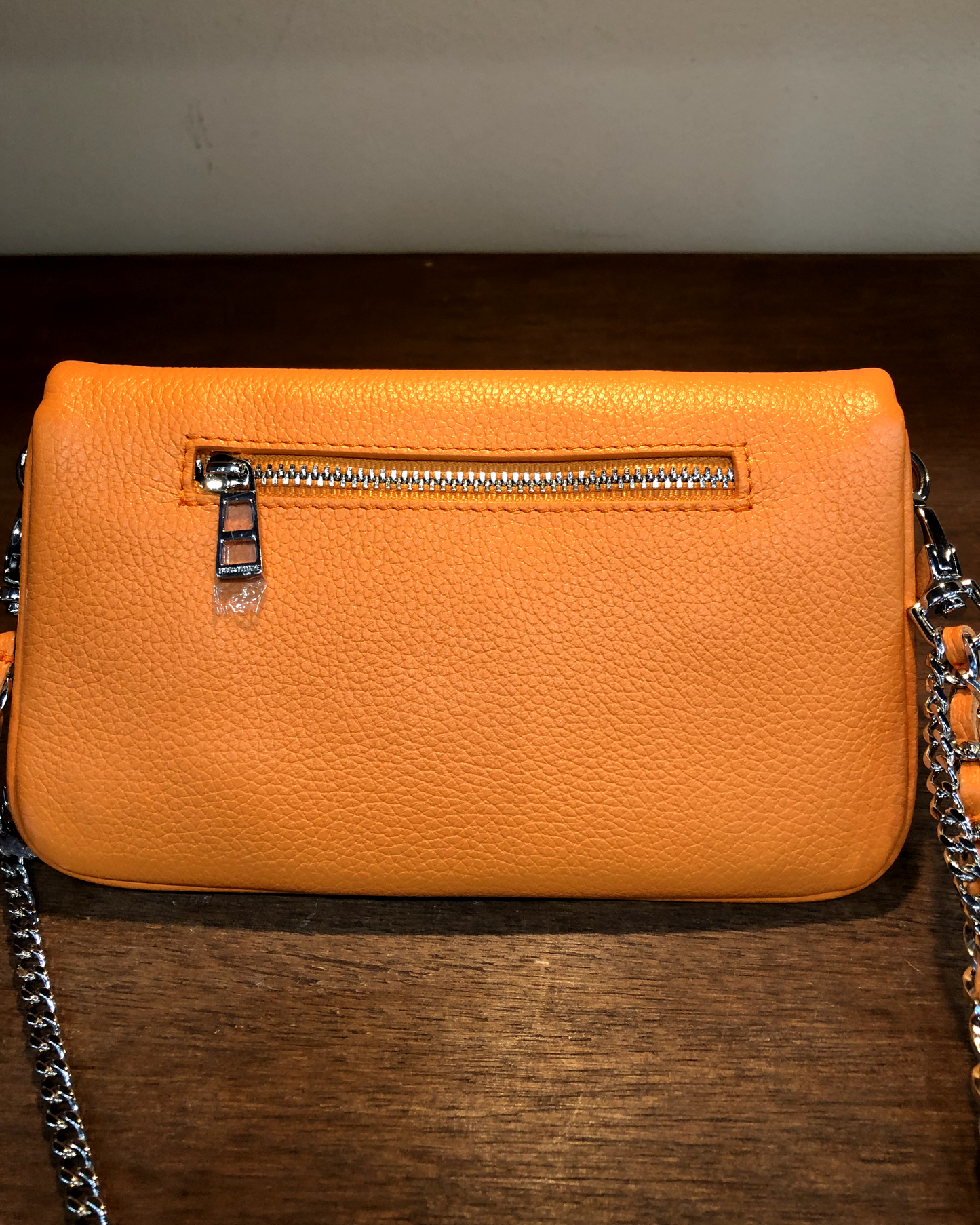 Zadig & Voltaire Rock Nano Orange Leather Clutch