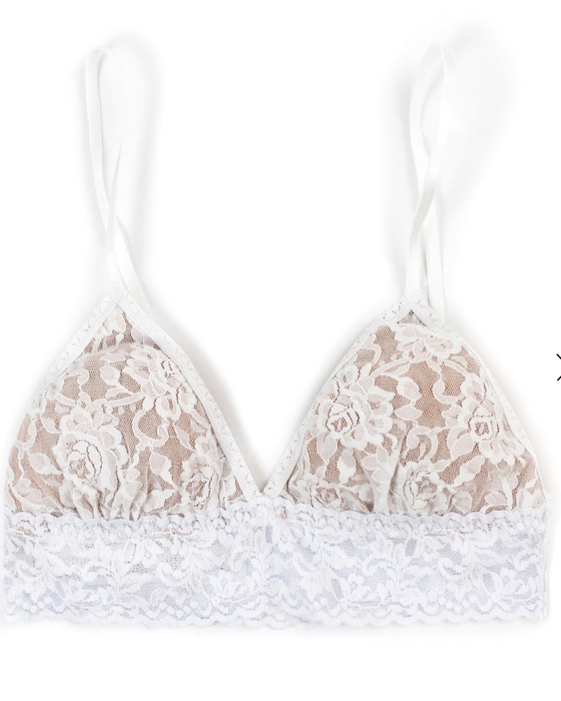 Hanky Panky padded triangle bralette white